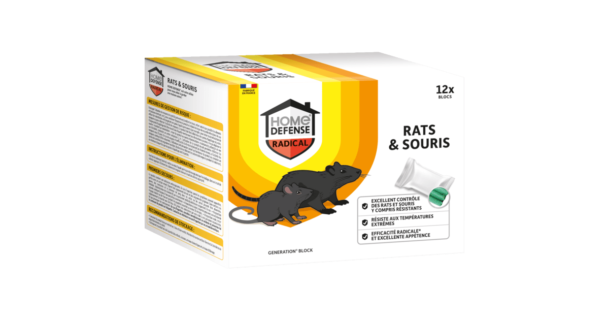 Rat Defence HOME DEFENSE® rats et souris blocs, 300 G | Home Defense