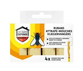HOME DEFENSE® Vliegenvangers Kleeflinten 4 stuks main image