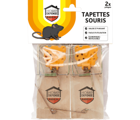 HOME DEFENSE® Tapettes en bois souris main image